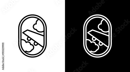 Window White Icon Set Design 