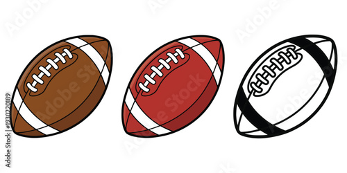 Illustration of American Football Ball