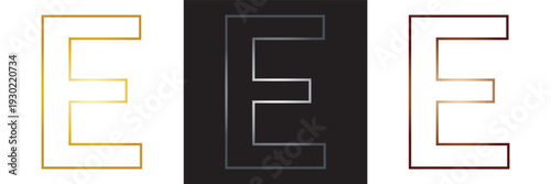 Vector Alphabet Letters  Variations. Set of capital letters in multiple styles including outline, solid, colored and metallic vector designs.EPS10/AI.