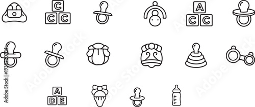 Collection of 14 distinct light bulb illustrations