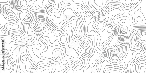 Topographic Background. Abstract wavy and curved lines background. Abstract pattern with Lines. Background of the Topographic Map. Abstract geometric topographic contour map background Free Vector	