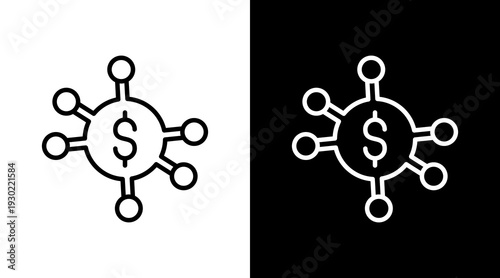 Crowdfunding White Icon Set Design 