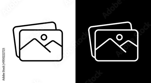 Gallery White Icon Set Design 