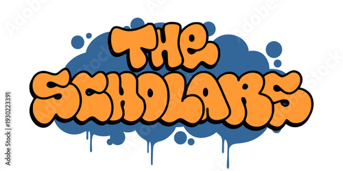 The Scholars Main Title Design in Vibrant Urban Graffiti Throw Up.