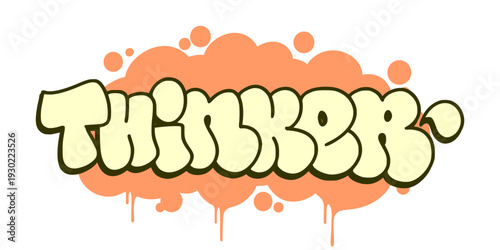 Philosophy Thinker Mindset in Bold Urban Underground Lettering.