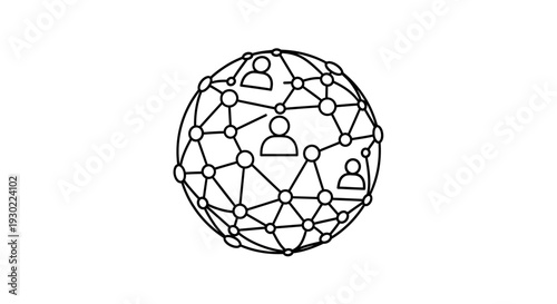 Global Network of People Connected Worldwide, Social Connection, Business Network