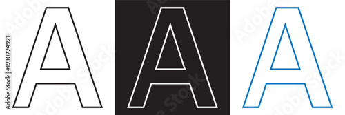 Vector Alphabet Letters  Variations. Set of capital letters in multiple styles including outline, solid, colored and metallic vector designs.EPS10/AI.