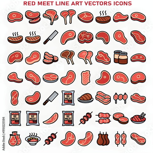 Fresh Red Meat Raw Beef Steak Isolated on White Background