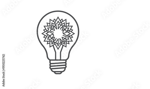 Bulb flat vector icon. Idea flat vector icon
