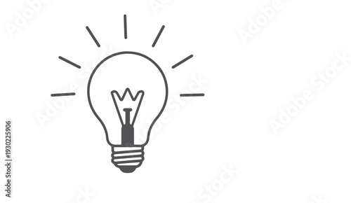 Bulb flat vector icon. Idea flat vector icon