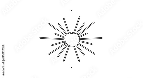 Stylized Sunburst Graphic Icon