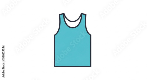 Blue Tank Top Clothing Illustration.