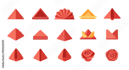 Origami Napkin Folding Set: Various Geometric Shapes and Flower Designs