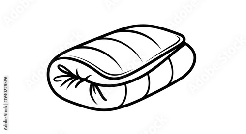 Sleeping Bag Icon Outline, Camping Gear, Outdoor Adventure Equipment
