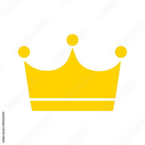 Golden crown icon. Royalty, majesty, luxury concept. Flat vector isolated design illustration.