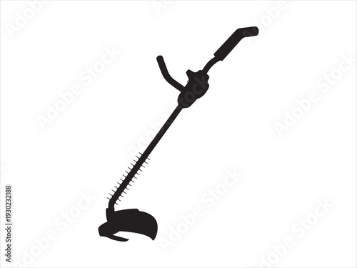 Gardening Tool String Trimmer Silhouette Vector, Weed Eater String Trimmer, grass mowing equipment silhouette, Grass Trimmer Machine Silhouette