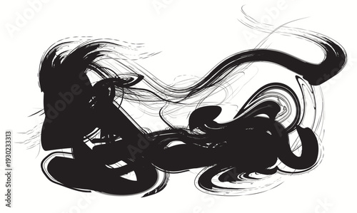 abstract graffiti brush strokes hand drawn animals, hand drawing texture, street art retro style, graffiti seamless pattern with abstract tags, Linear abstract black and white graphic pattern