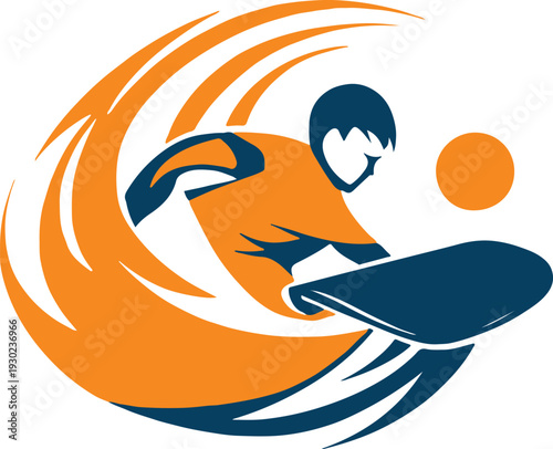 Snowboarder's Glide: A dynamic illustration depicts a snowboarder carving through a stylized wave of motion, capturing the essence of speed, skill, and the thrill of the ride.