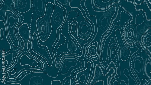 Seamless pattern with lines Topographic map. Geographic mountain relief diagram line wave carve pattern. 