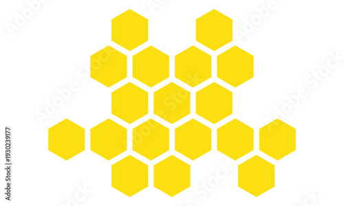 abstract simple yellow honeycomb design.