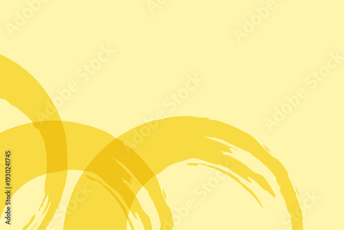 和風テイストの黄色の筆跡が広がる抽象背景イラスト