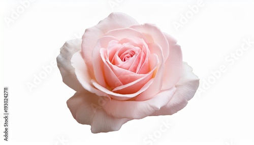 Single Pastel Pink Rose Flower In Elegant Bloom Isolated On Transparent