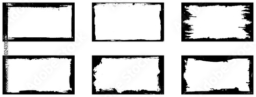 Grunge frame border texture on isolate background.