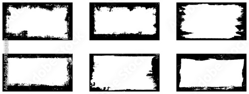 Grunge frame border texture on isolate background.