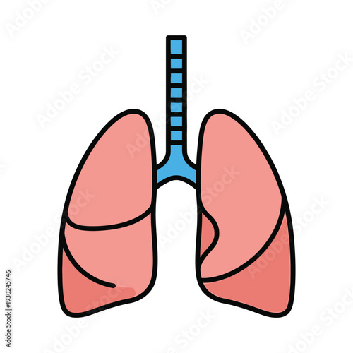 Lungs Respiratory System Medical Icon
