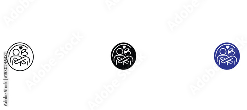  Pregnancy and Reproductive Health Icon Set Featuring Female Gender Symbol with Fetus Embryo Silhouette for Women's Healthcare, Prenatal Care, Motherhood, and Obstetrics Vector Illustration