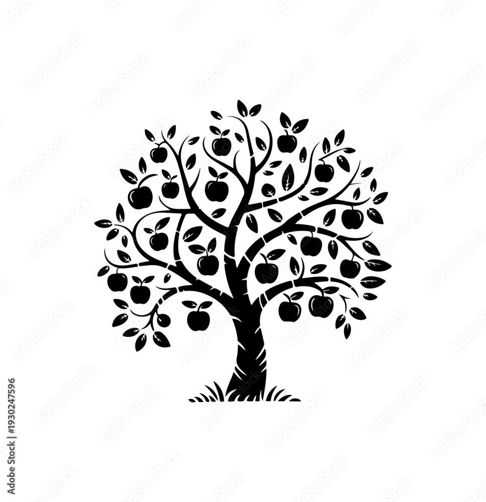 Fototapeta premium Trees doodle backgrounds frames