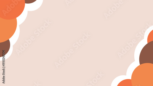 Modern Abstract Background with Organic Circles and Earthy Tones