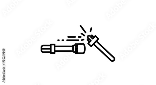 Spark Plug Replacement Icon: Automotive Maintenance and Repair Concept