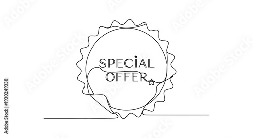 Special Offer Stamp - Continuous Line Drawing