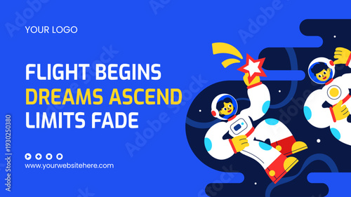 International Day Of Human Space Flight Cartoon Thumbnail Illustration