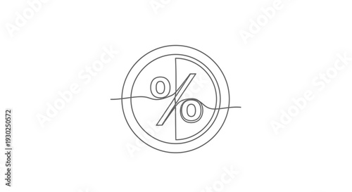 Percentage Symbol Icon, Discount, Sale, Finance, Business, Marketing, Vector Art