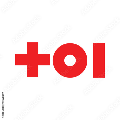 Plus and Minus Mathematical Symbols – Red Addition and Subtraction Icons.