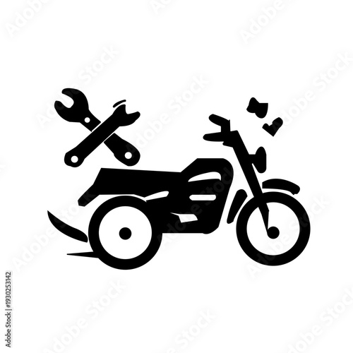motorcycle silhouette icon design template