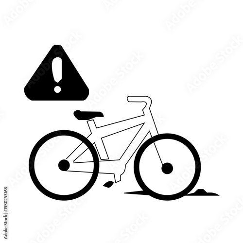 bicycle silhouette icon design template