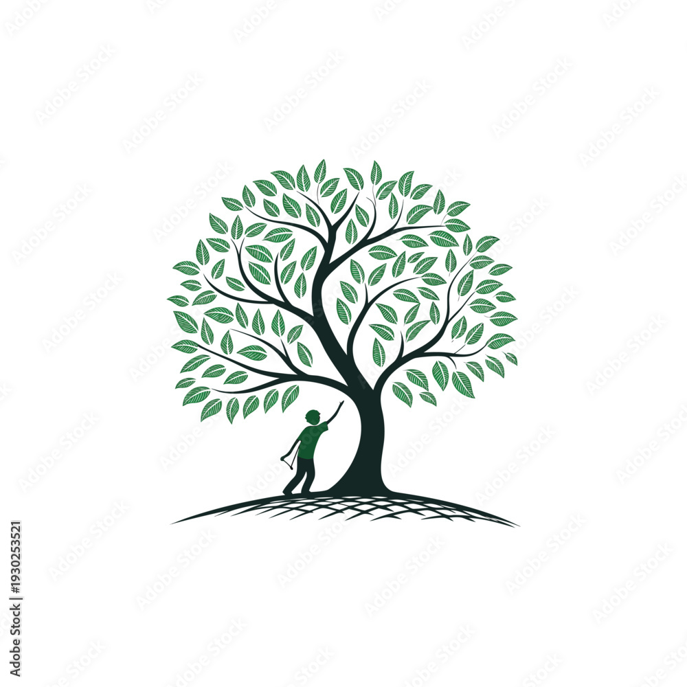 Obraz premium tree logo design vector 