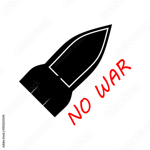 vector illustration of a guided missile (do not fight)