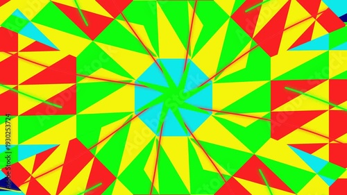 Creating Dynamic Visual Patterns in a Colorful Geometric Design