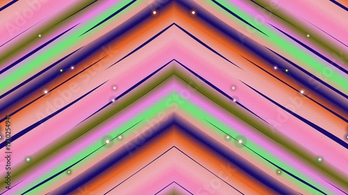 Moving geometric light stripes creating a colorful abstract background