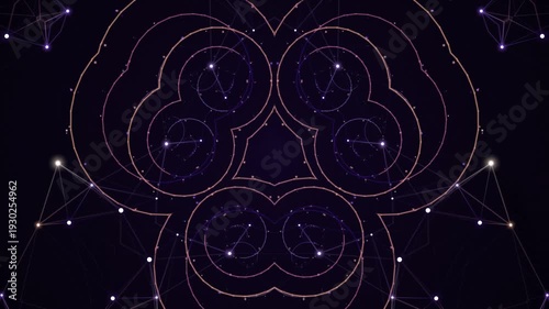 Observing Abstract Geometric Patterns in a Dark Starry Background