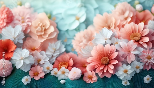 Floral Background With Flowers