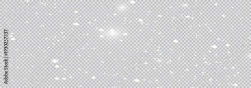 Vector illustration of intense snowfall, snowflakes.