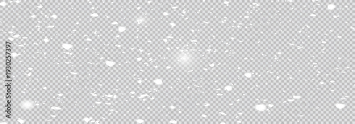 Christmas snowflakes on a transparent background. Snow flakes, snow background. Heavy snowfall, snowflakes in different shapes 