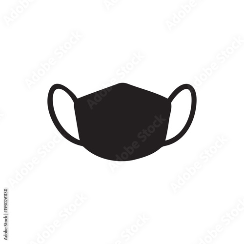 Mask silhouette icon vector flat design.