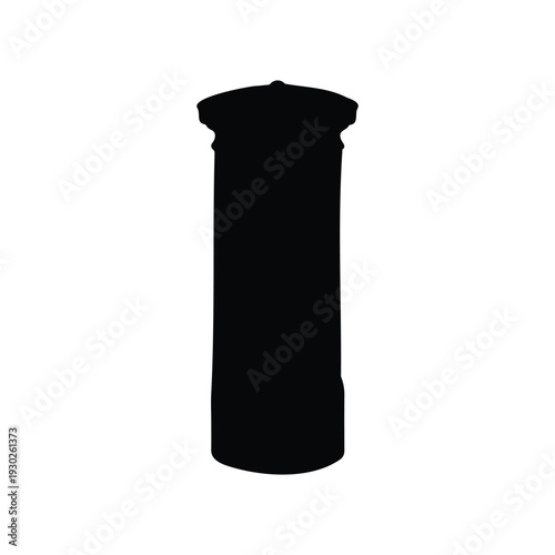 Postbox silhouette icon vector flat design.
