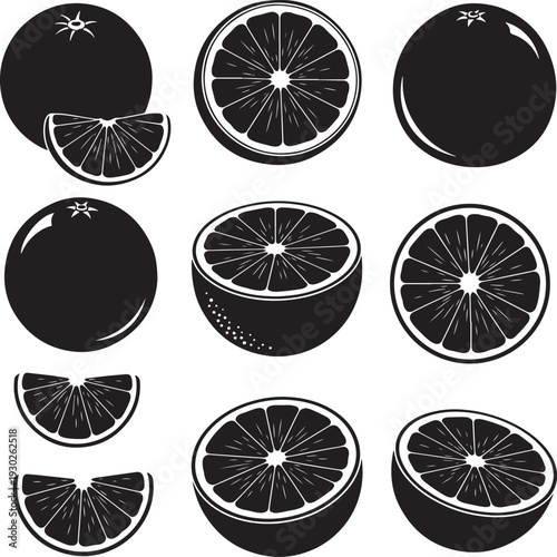 Minimalist Black and White Bicycle Wheel Vector Set for Design Projects